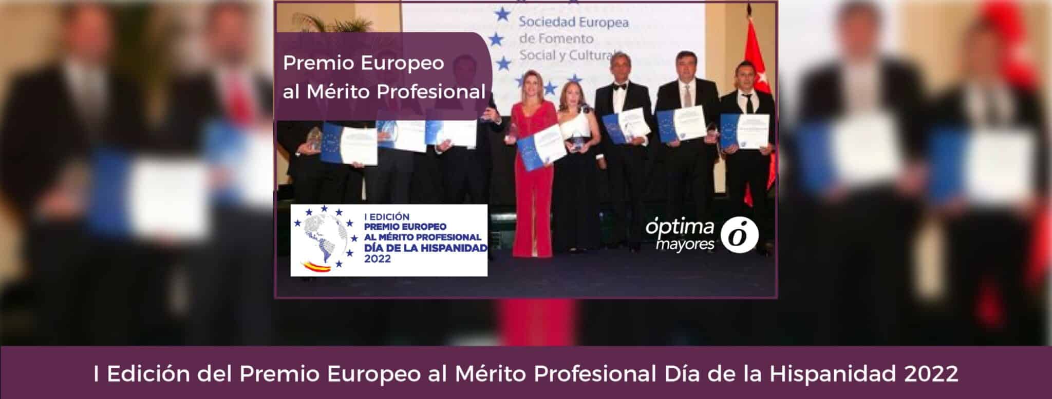 Óptima Mayores, Premio Europeo al Mérito Profesional en la categoría de Asesoramiento Financiero